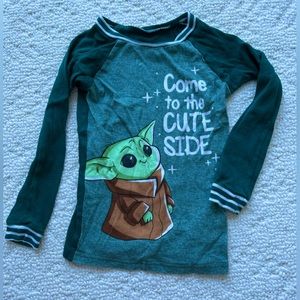 Boys Star Wars yoda long sleeved shirt